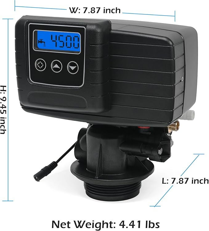 Time Type 5600SXT Water Softener Control Head, 110V Water Softener System Filter Control Head, Electronic Water Softener Valve, Inlet/Outlet DN25, Complete Accessories