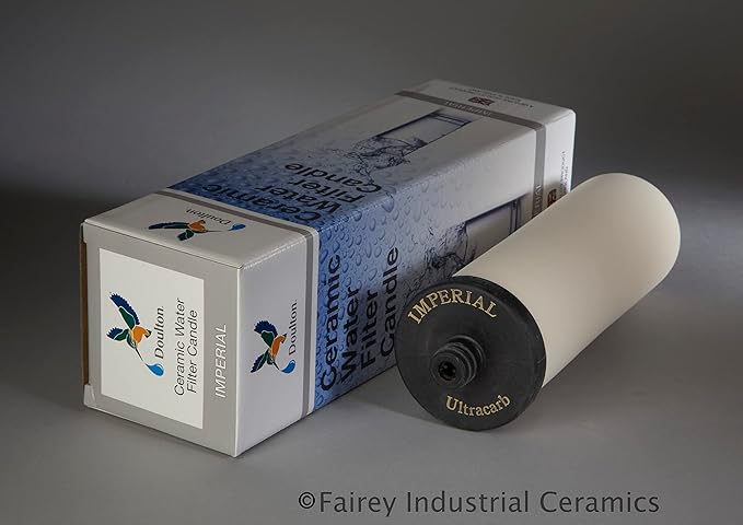 Doulton ¦ W9123085 ¦ Imperial 8 ½" ICP UltraCarb Ceramic Candle Filter ¦ Short Thread Element ¦ 1586 ¦ White ¦