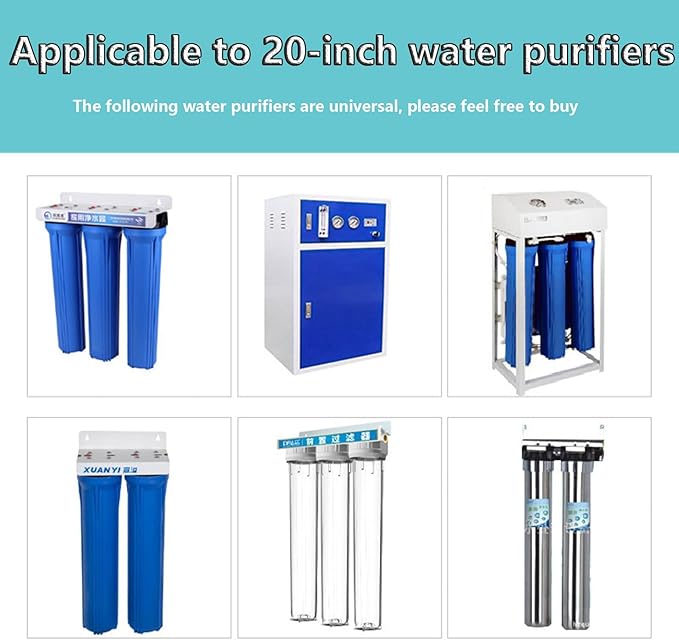 20" x 2.5" Cation Resin Water Softener Cartridge, 4pcs Replacement water filter, for Standard 20inch Whole House Water Filter Systems