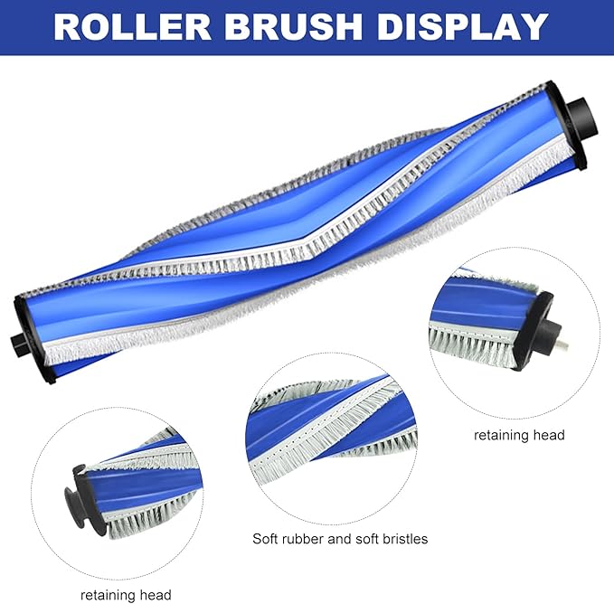 Replacement Accessories Parts Compatible with ECOVACS DEEBOT T30S/ T30s AI/ T30 Care Robot Vacuum Cleaner.(2 Main Brush,6 Side Brushes,6 Hepa Filters,8 Mop Pads,6 dust Bags)