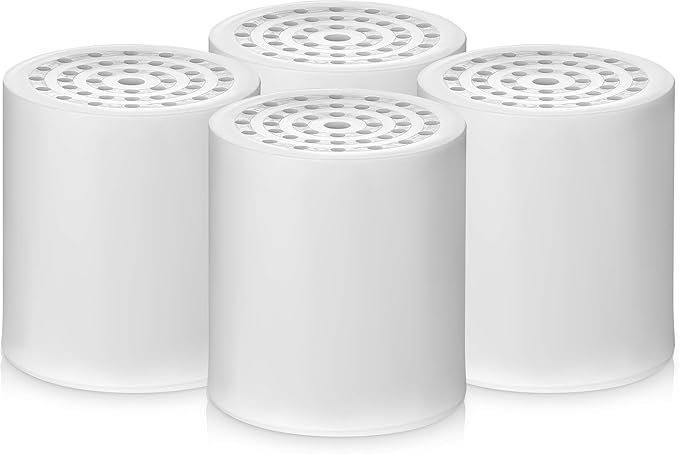 COLSEN Shower Filter Replacement cartridge – Universal Bath Water softener for tub 15 stage filtration system handheld purifier for hard water, removes fluoride vitamin c improves nails & hair (4Pack)