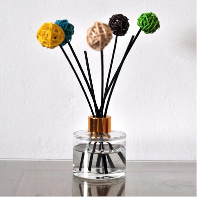 100 Pieces Fiber Reed Diffuser Replacement Refill Sticks (10" x 3mm, Black)