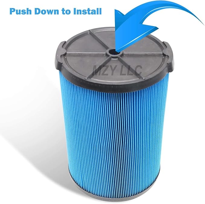 VF5000 3-Layer Pleated Paper Vacuum Filter for RIDGID 5-20 Gallon Vacuums, VF3502 Replacement Vacuum Bags Compatible with Ridgid Wet/Dry Vacuum 12-16 Gallon