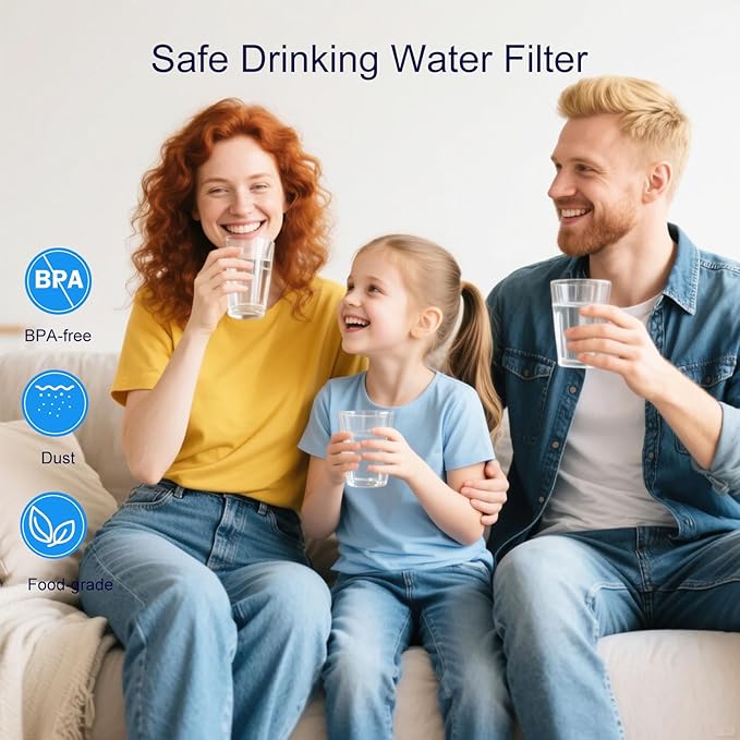 WD-PF-01A Plus Replacement Filters for All Waterdrop Pitcher and Dispenser Filtration Systems, Reduces PFAS, PFOA/PFOS, Chlorine, Last Up to 3 Months or 200 Gallons, 3 Pack