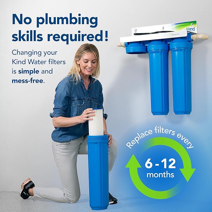 Kind Water 5-Micron Sediment Filter Replacement – Kind & Evo E-1000/E-2000/E-3000 Whole House Systems – Includes O-Ring & Lubrication – 6–12 Month Filter