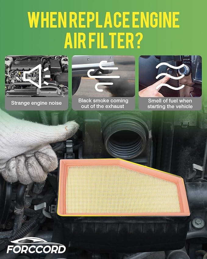 Cabin & Engine Air Filter Fit for Silverado 2500HD/3500HD (2020-2026), GMC Sierra 2500HD/3500HD (2020-2026) 6.6L Diesel Engine Only Activated Carbon Cabin Filter Replacement CF11966 84554703