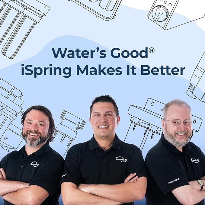 iSpring US31 Classic 3-Stage Under Sink Water Filtration System for Drinking, Tankless, High Capacity, Sediment + GAC + Carbon