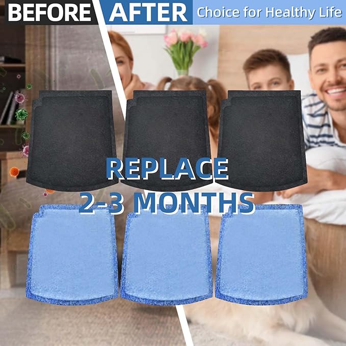 True Air Replacement Filters Compatible with Hamilton Beach TrueAir Purifier Odor Eliminators - 04383 04384 04530G 04530GM 04531GM 04532GM