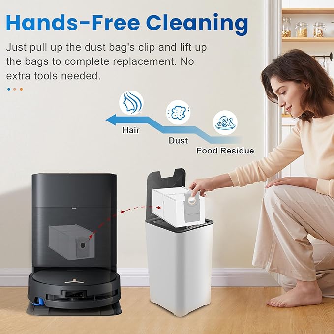 19 Pack Replacement Accessories Kit Compatible with ECOVACS DEEBOT X9 Pro Omni Robot Vacuum, 1 Main Brush, 6 Dust Bag, 4 HEPA Filter, 2 Mopping Roller, 4 Side Brush