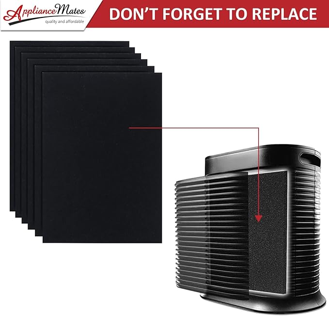 HRF-A300 Pre Filter A Replacement for Honeywell HPA300 Series HEPA Air Purifier, 6-Pack Pre-Cut Carbon Pre Filter