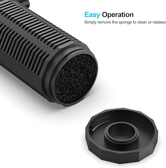 Aquarium Internal Filter for 20-50 Gallons, Ultra-Quiet Fish Tank Filter Biochemical Filtration 320GPH Powerful Pump Submersible Aquarium Filter Tank Clear Air Supply (13W Filter)