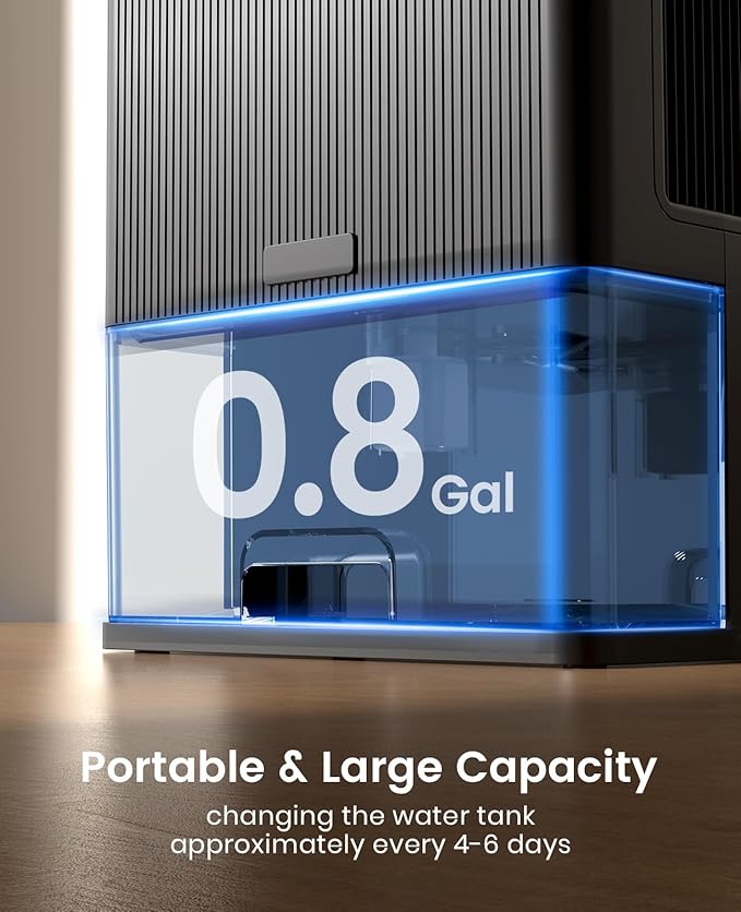 Dehumidifier for Bedroom, rv Dehumidifier for Inside Camper,95 OZ Water Tank,Garage