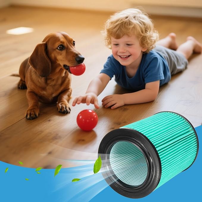 MZY LLC 2 Pack 17912 & 9-17912 Replacement Filter Compatible for Craftsman Shop Vac 5 to 32 Gallon, 3-Layer Pleated 9-17907 Wet/Dry Fine Dust Filter, Part # 17912 & 9-17912