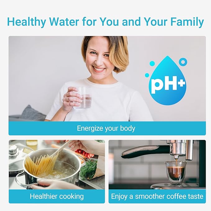 AQUA CREST Alkaline Faucet Water Filter, Replacement for Brita® Filter, Increase PH, Brita® Filter Replacement, 36311 On Tap Water Filtration System, FR-200, FF-100, 3 Packs