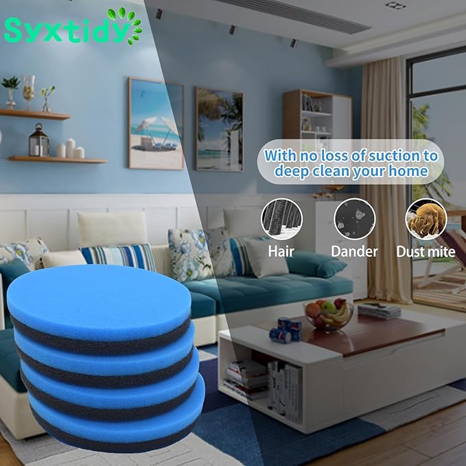 Filter Replacement for Bissell Febreze Style 1214 Cleanview & PowerGlide Pet,Swivel Rewind Vacuum, Part 12141,(4 Pack With Fragrance)