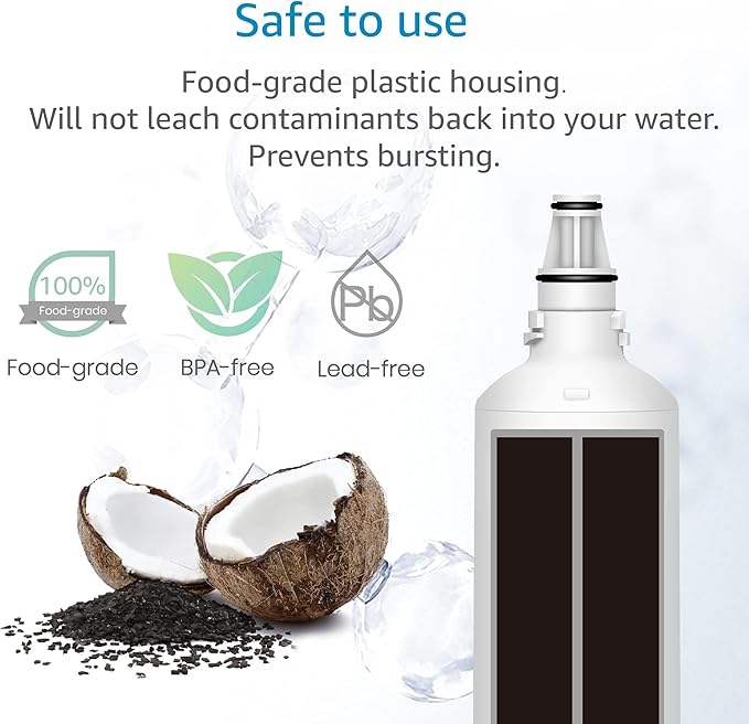 AQUA CREST F-2000, 4204490 Water Filter, Replacement for InSinkErator® F-1000,F-2000, Sub-Zero 4204490,4290510 and AquaPure AP Easy C-Complete, Sub Zero Water Filter Replacement, NSF/ANSI 42,Pack of 2