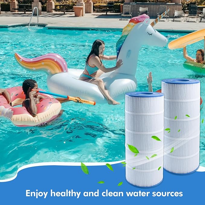 C1200 Pool Filter Cartridge (2-Pack) | Compatible with Hayward CX1200RE,PA120, Star Clear Plus C12002, PA120-M, Unicel C-8412,Clearwater II 125, Filbur FC-1293, Porpoise PP-B2, AK-7005 | 120 Sq. Ft.