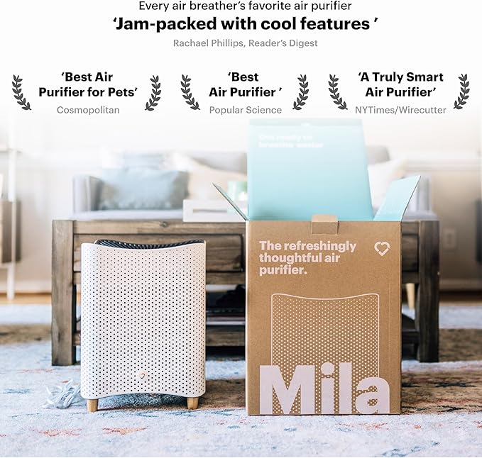Mila Air Authentic Critter Cuddler H13 HEPA & Carbon Home Replacement Filter, Genuine Mila Air Filter, Reduces Pet Odors, Removes Dust & Pet Dander, Ideal for Large Room or Bedroom