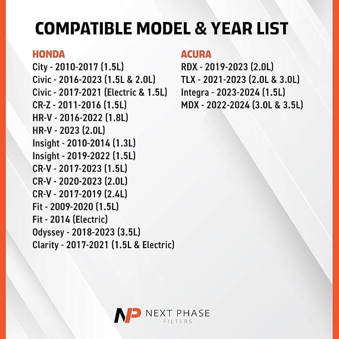 Cabin Air Filter Replacement - Pack of 1 - Made in USA - Fits Most Acura, Honda, Ford & Jeep - Replaces O.E. 80291TF0E01, 80291TF0405, 80292TF0G01, 80291T5RA01, 80292TBAA11, 80292TF0405, 80291TF3E01