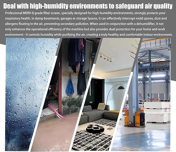 MERV-8 Sentinel HD55 Dehumidifier Filter Replacement Set Compatible with AlorAir Basement Dehumidifiers Sentinel HD55,Sentinel HDi65 Sentinel HD55s (4 Pack)