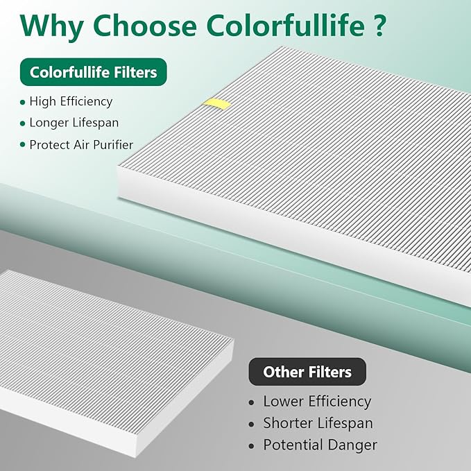 2 Pack C545 True HEPA Replacement Filter S Compatible with C545, B151, P150, 9300 Air Purifier, Replaces for Winix Filter S 1712-0096-00 and 2522-0058-00