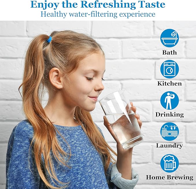 300 GPD RO Membrane Filter Replacement with Reverse Osmosis Membrane Housing, Wrench, 1/4" Quick-Connect Fitting, Check Valve, Fit Under Sink RO Home Drinking Water Filter Filtration Purifier System