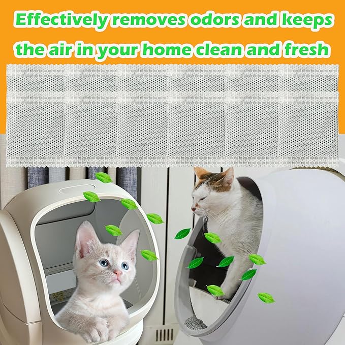 12 Pack Activated Charcoal Filters Refills for Meowant Automatic Litter Box, Pet Odor Eliminator for Meowant Self-Cleaning Cat Litter Box