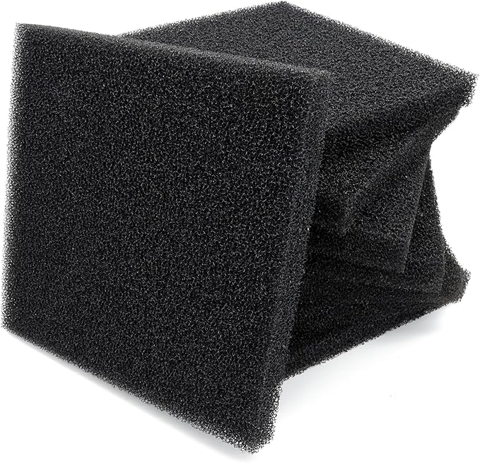 ALEGI 8 Pieces Aquarium Filter Foam Sponges Pad 9x9x1 inch, Fish Tank Bio Sponge Coarse Sheet Filter Media Pad, Cut-to-Size Foam for Pet Filters
