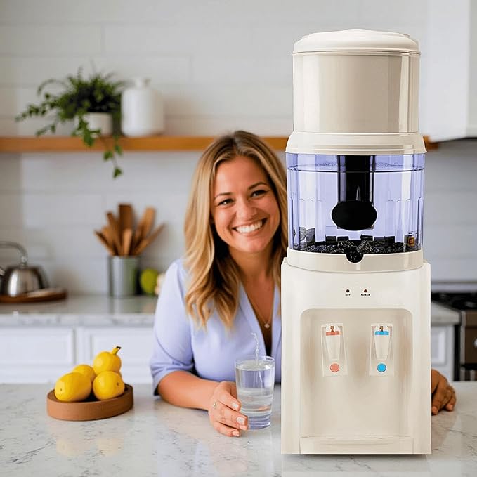 Water Filter Cartridge Replacement 1361 and Mineral Stones 13564 (formerly 1386) for Nikken Water Filter PiMag Aqua Pour Gravity System 1360, Home Gravity Filtration System for Countertop Filters