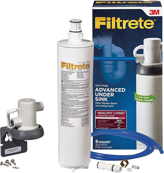Filtrete 3US-PS01 Advanced Under Sink Quick Change Water Filtration System