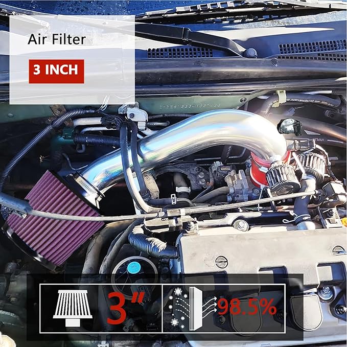 muge racing Universal 3 Inch 76mm Air Intake Filter Replacement Cone Air Filters Quality Dry Air Filter