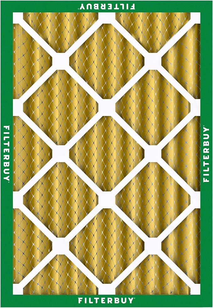 Filterbuy 20x25x4 Air Filter MERV 11 (MPR 1200) Allergen Defense Replacement (3-Pack), Electrostatic Pleated HVAC AC Furnace Filters, Made in USA (Actual Size: 19.50 x 24.50 x 3.63)
