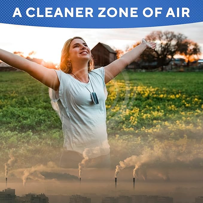 AirTamer A310W Personal Rechargeable and Portable Air Purifier Negative Ion Generator, Proven Performance, White with Metal Travel Case