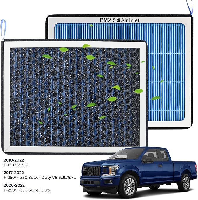 CF12150 Cabin Air Filter With Activated Carbon For 2015 2016 2017 2018 2019 2020 2021 2022 F150 Accessories 2017-2022 F250 F350 Super Duty Expedition Lincoln Navigator Air Filters