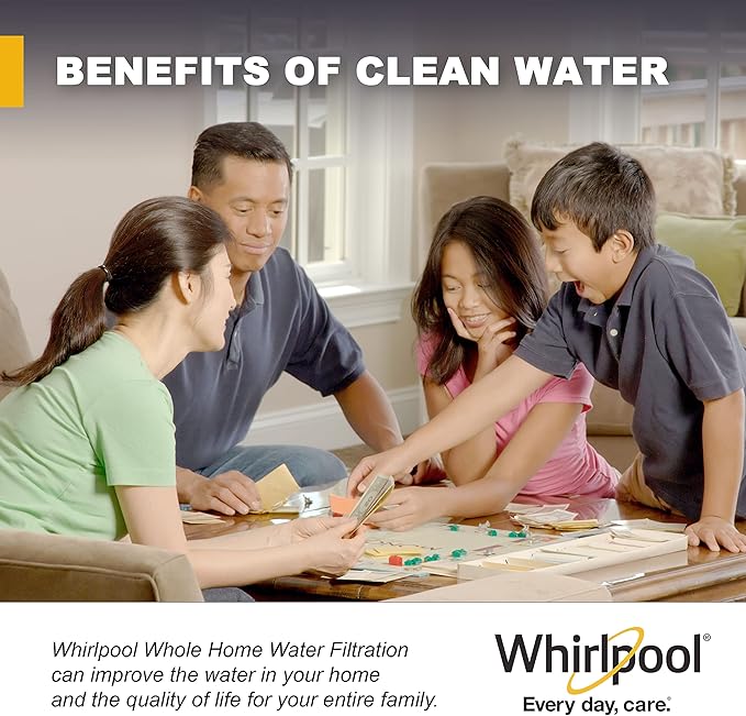 Whirlpool 2.5"x10" Sediment Water Filter Replacement Cartridge WHKF_WHPL, NSF Certified 30-Micron Rating Protects Home Appliances, Fits Whole House Filtration Housings WHKF-DWHV and WHKF-DWH, 2-Pack