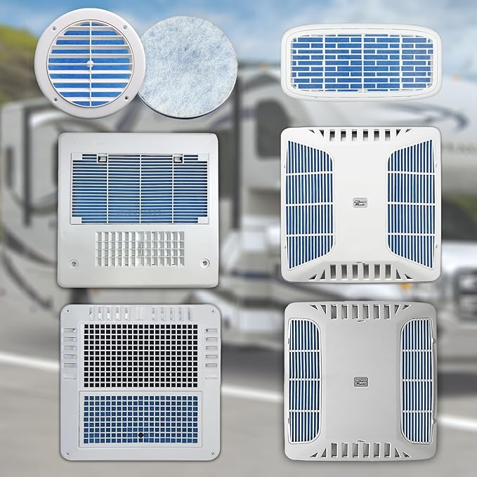 RV Air Conditioner Filter - RV 5.25" Round Air Duct AC Filter Replacement MERV 8 Air Filter (8 Pack)