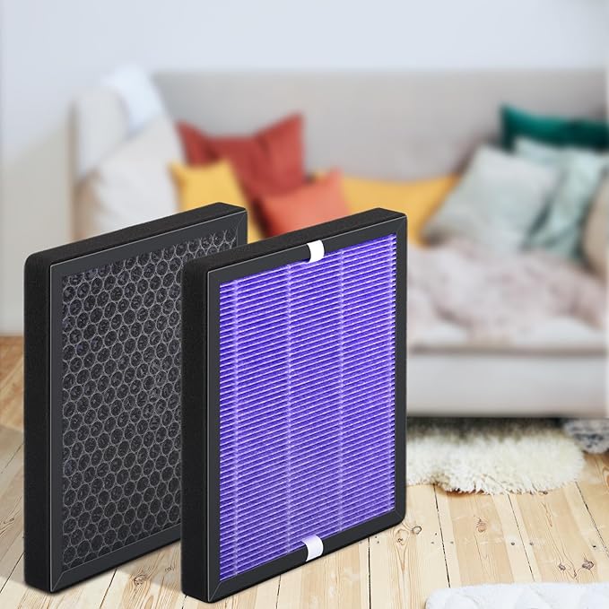 R1 P1801 P1802 Filter Replacement Compatible with YIOU R1 P1802 & Elechomes P1801, for Pet-Raising Families, Purple, 3 Pack