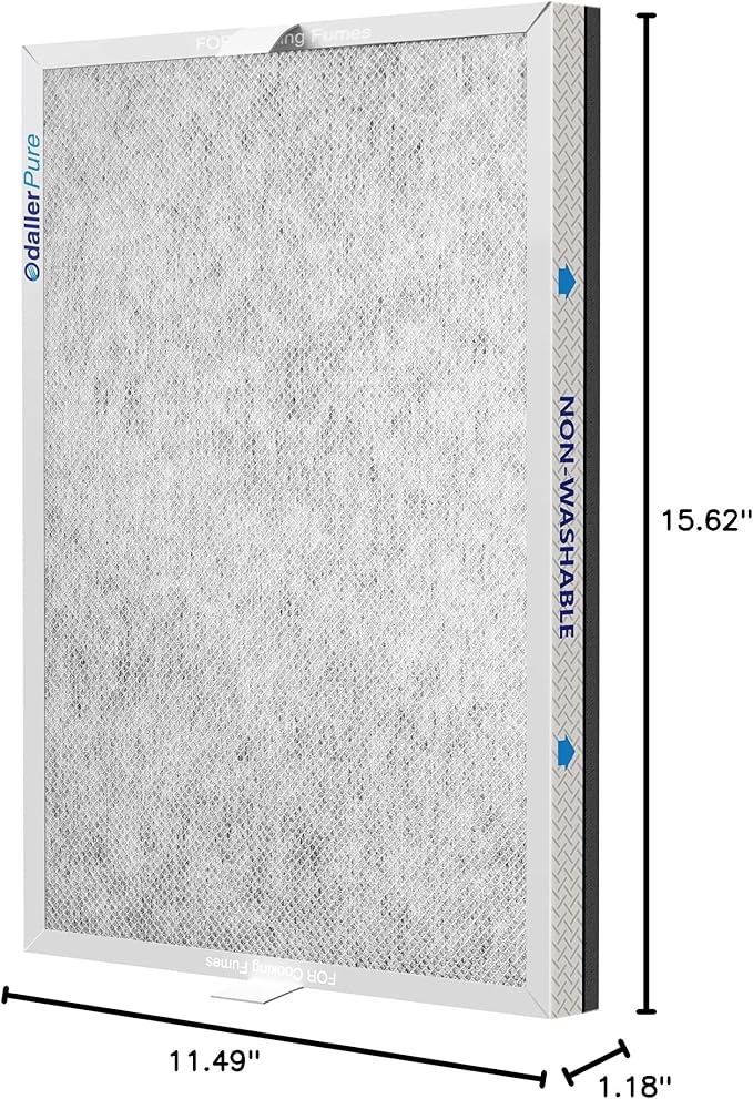 Membrane Solutions MSA3/MSA3S Genuine Smoke Removal Air Purifier Filter Replacement 1 Pack, Upgraded 6-in-1 H13 True HEPA Filter with OdallerPure Technology