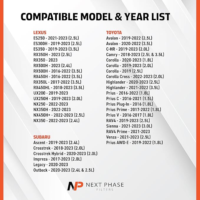 Carbon Cabin Air Filter - Odor removing - EXTENDED SERVICE - Made in USA - Lexus, Toyota, and Subaru - Replaces O.E. 871390E040, 8713958010, 8713948050, 8713928020