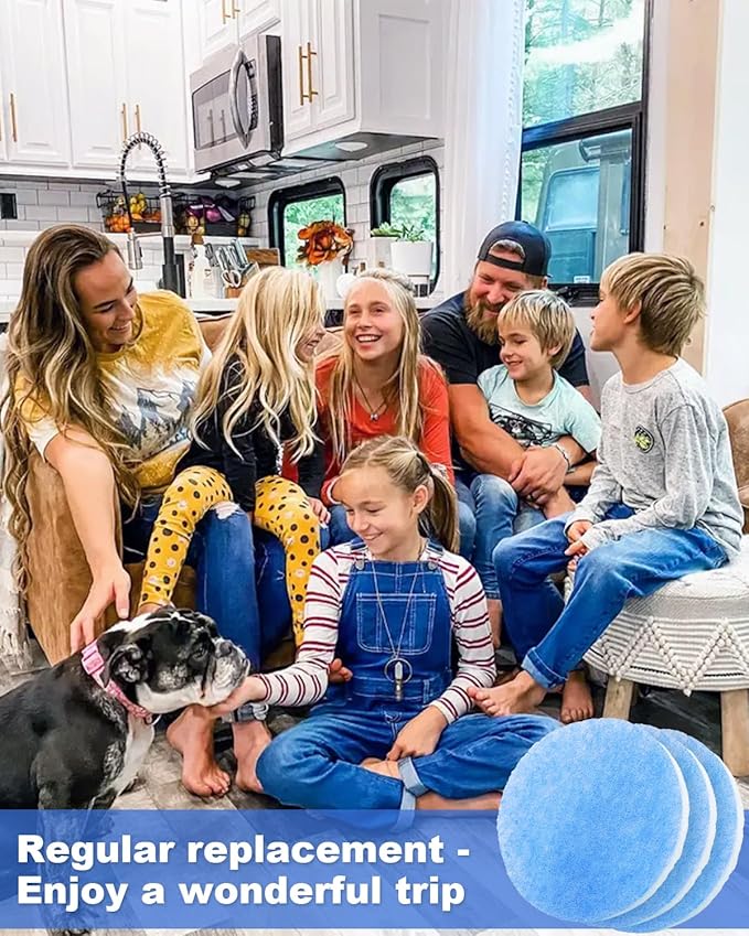 RV AC Air Conditioner Filter 5.25 inch Replacement Round, Upgrade to MERV-8 Air Duct Vent Filter Cleaner Air, 10 Pack