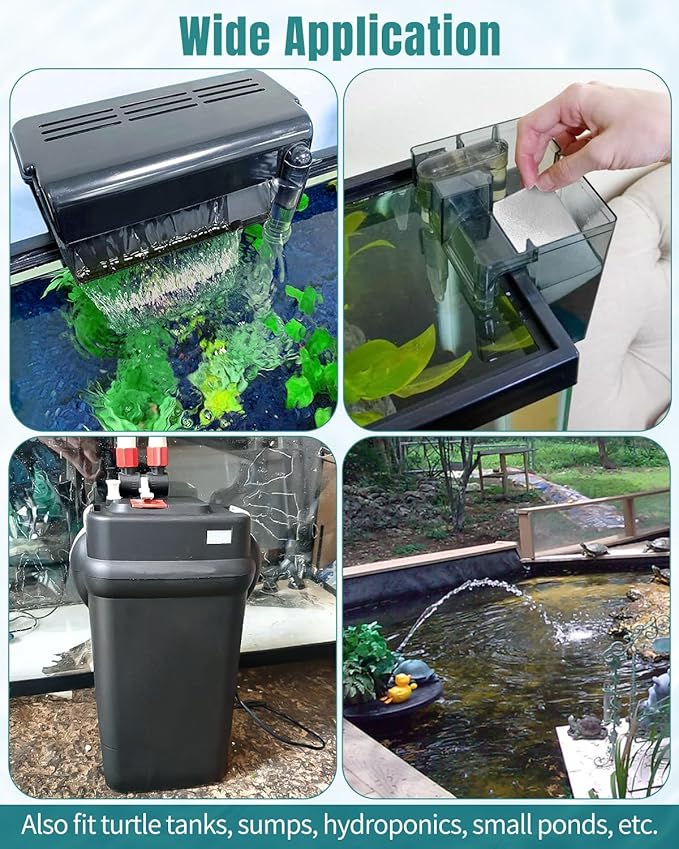 Pawfly 79 x 12 Inch White Cuttable Aquarium Filter Pad, 2 Inch Thick High Density Filter Media Roll for Freshwater Saltwater Fish Tanks & Small Ponds, Aquarium Filter Floss Roll for Fish Tank Filters