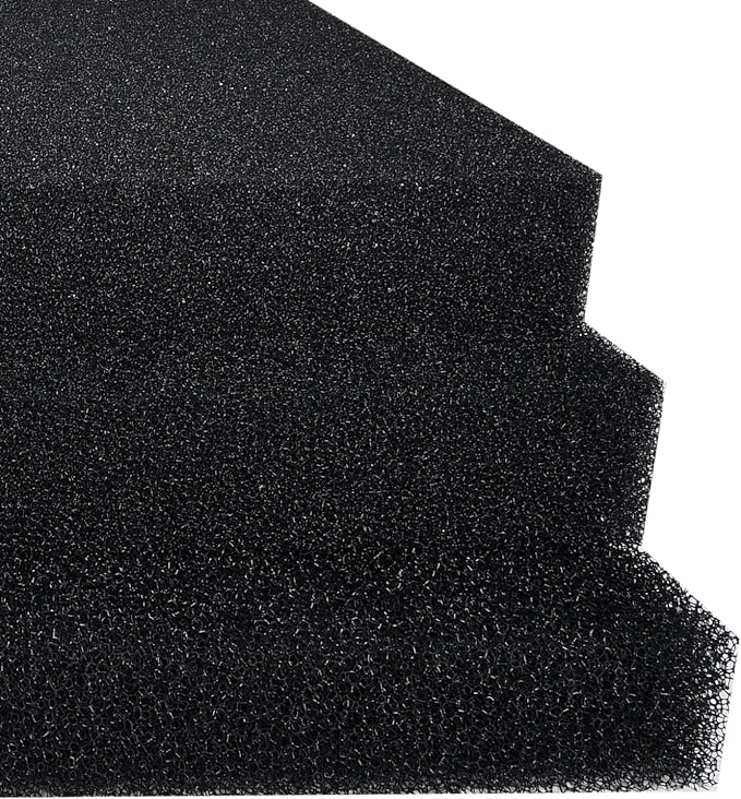 Hipanda 2 Pack Aquarium Bio Filter Sponge Pad 20"x20"x1.5",30PPI, Bio Filter Media Foam Pad Sponges, Cut-to-Size Open Cell Foam Sheet for Fish Tank