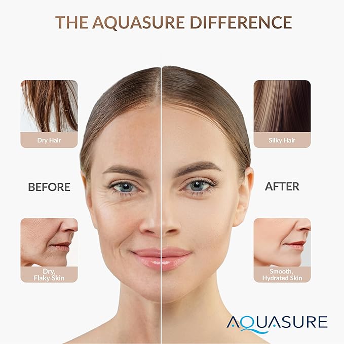 Aquasure 10,000 Gallons High Capacity Shower Filter For Healthier Hair, Skin & Nails | Improves Dry Itchy Skin, Reduce Dandruff, Eczema, Protect Colored Hair (Brushed Nickel)