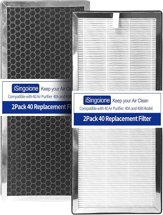 40 Replacement Filter H13 HEPA 40 Filter - Compatible with Ma-dify 40 Air Purifi-er 3-in-1 Filters Contains High-Efficiency Activated Carbon