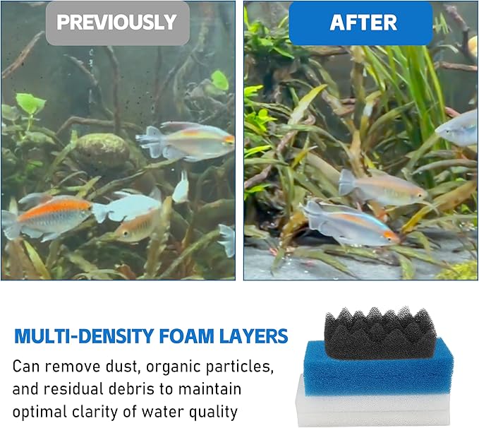306/307 Bio Foam Value Pack | Replacement Aquarium Filter Media for Fluval 306 & 307 Filters 12Pcs