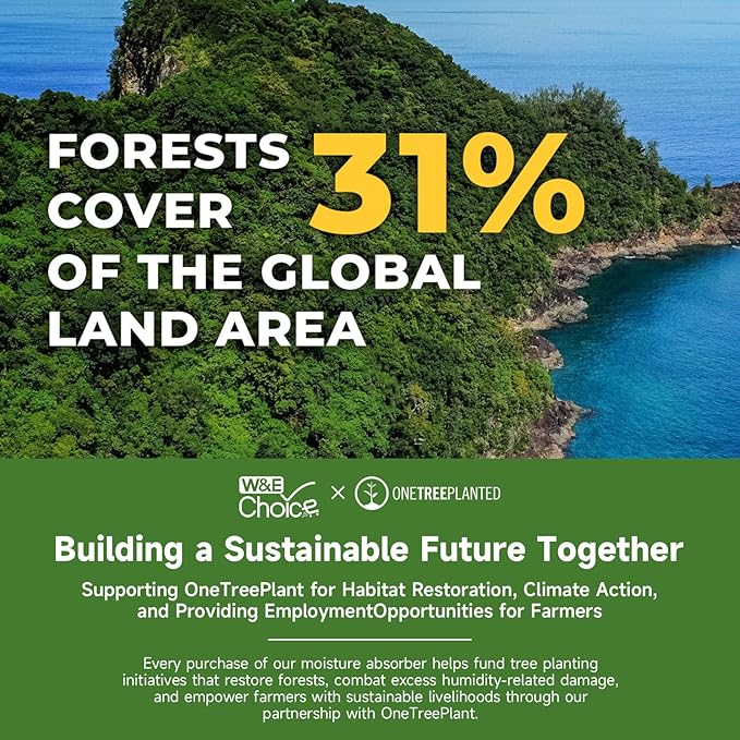 W&E Choice Moisture Absorbers With Lavender Scent, Portable Dehumidifier for Closet&Bathrooms, Kitchen, Humidity Absorber Odor Eliminator Absorber