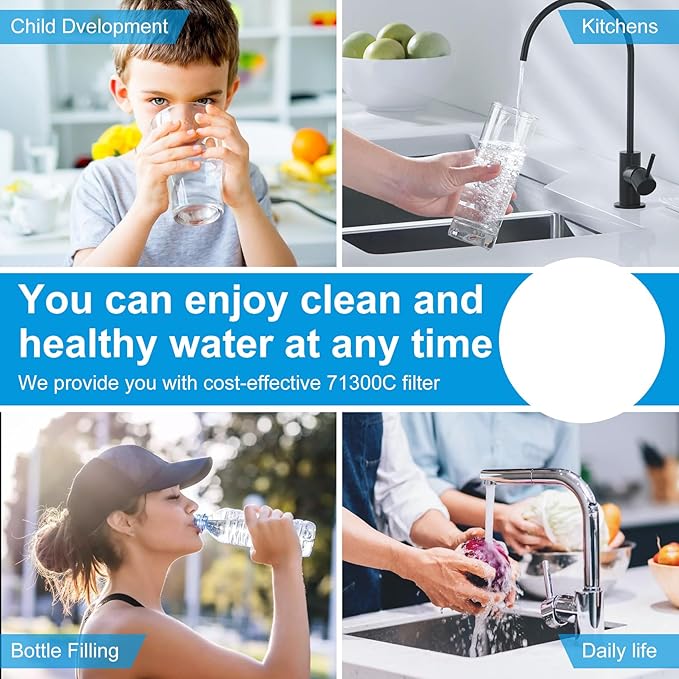 71300C Filter, Replacement for Elkay 71300C, PFOA/PFOS (PFAS) + Lead + Microplastics NSF Certified, for Enhanced EZH2O Bottle Fillers, Replacement for 51300C, High Capacity 2250 Gallon (No Chip)