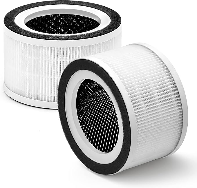 Fillo Air Puri-fier Filter Compatible with Afloia Air Filter Replacement Fillo/Halo and Allo Air Filter, Match ASIN: B088FHCS83/B07JG1R2GB/B07WR2CT7V, 3-IN-1 Filtration, 2-Pack