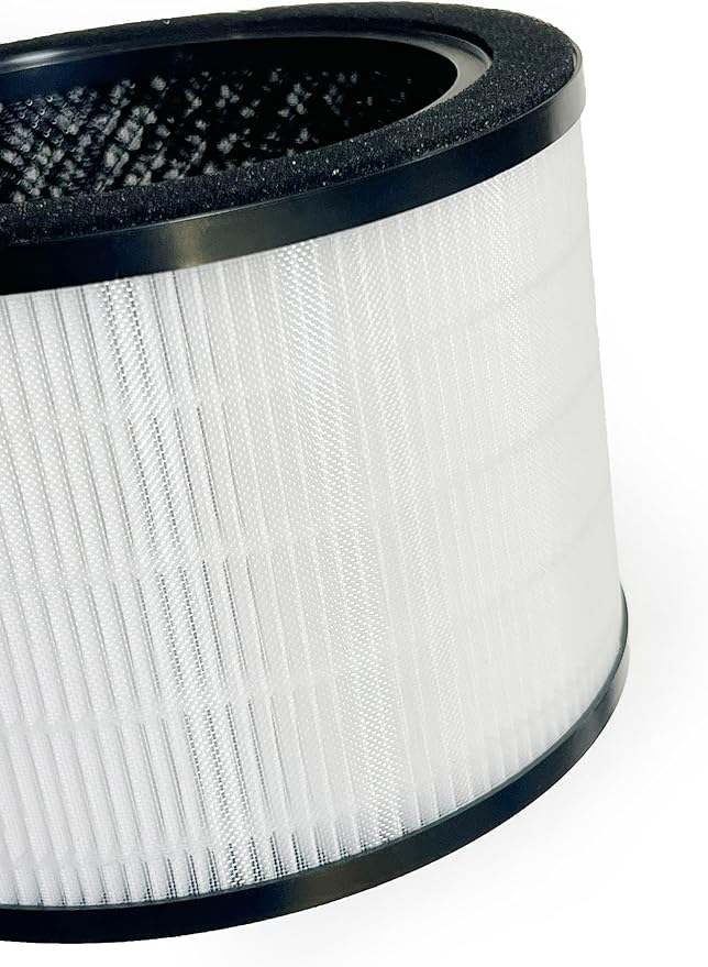 Nispira H7121101 3-In-1 True HEPA Filter Replacement Compatible with Govee Air Purifier H7121 | Removes Smoke, Chemical VOCs, Odor | 1 Pack