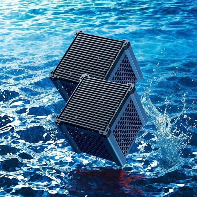 Pure Cube Water Trough Filter 2.0 Eco Aquarium Water Purifier Cube with Honeycomb Charcoal for Fish Tanks, Horse Troughs, Livestock & Stock Tanks (Blue, 1PCS)